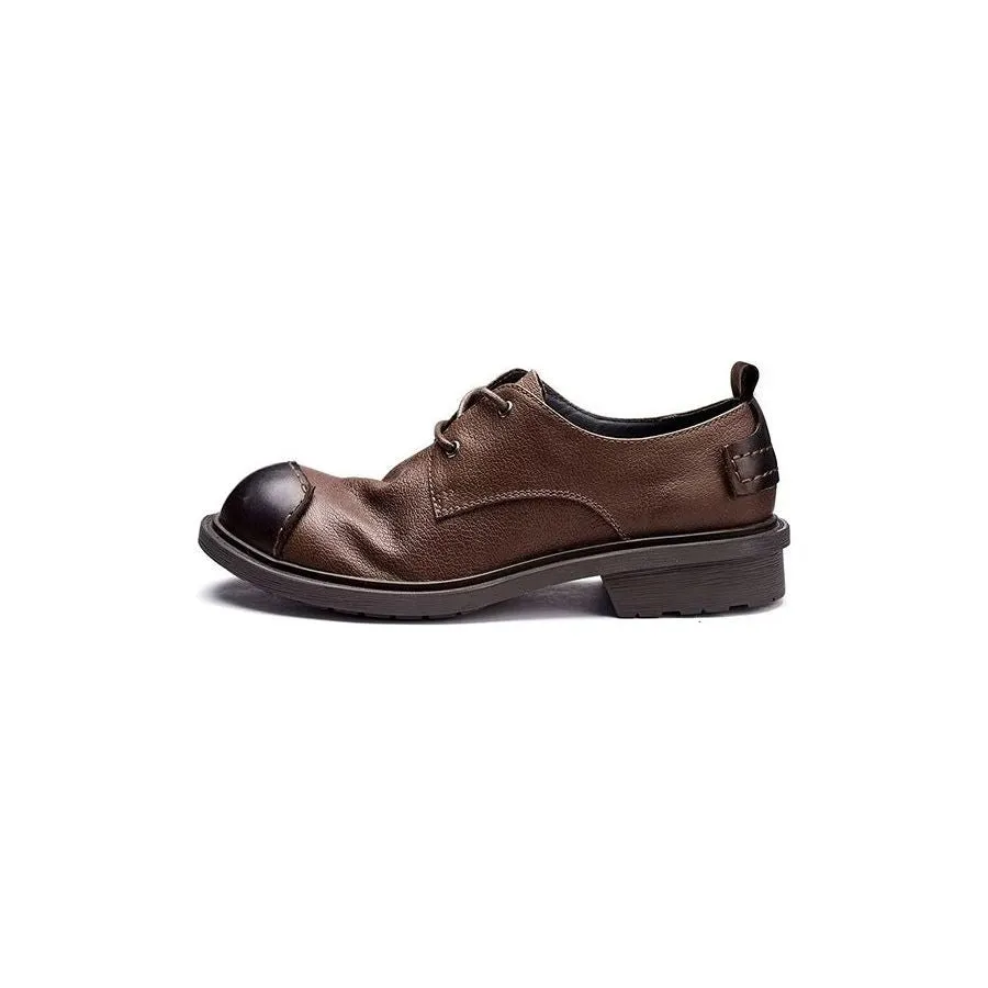 LuxeLace Leather Sophisticated Casual Shoes