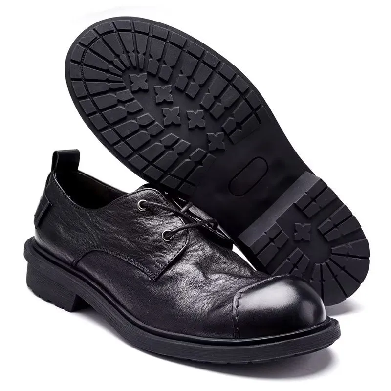 LuxeLace Leather Sophisticated Casual Shoes