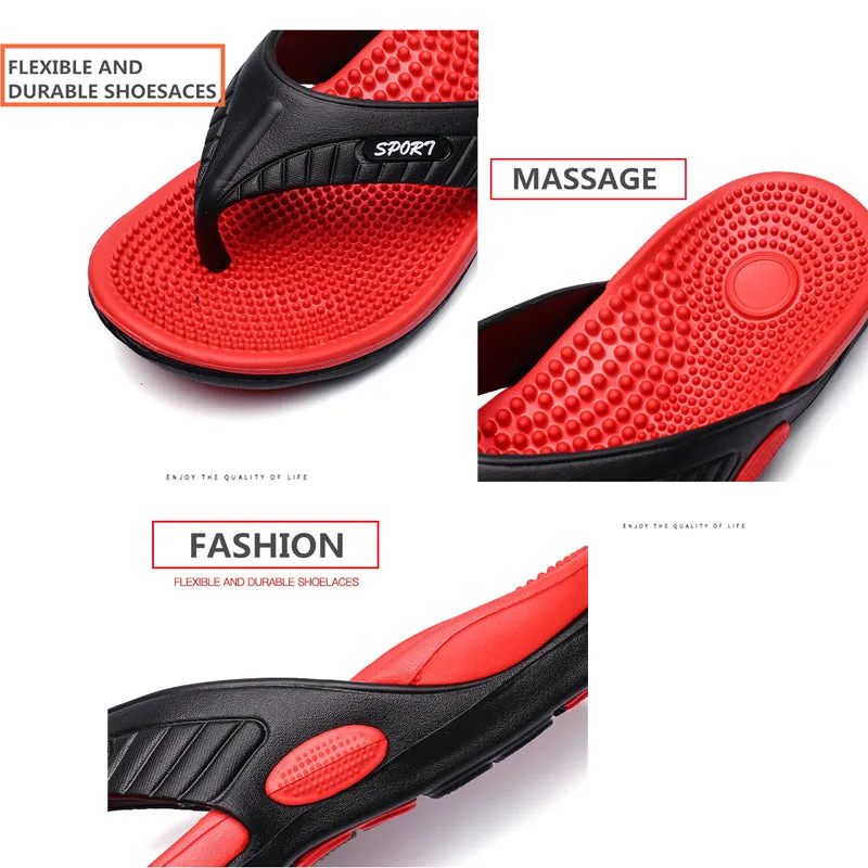 Men Summer Fashion Casual Flat Beach Flip Flops Slippers