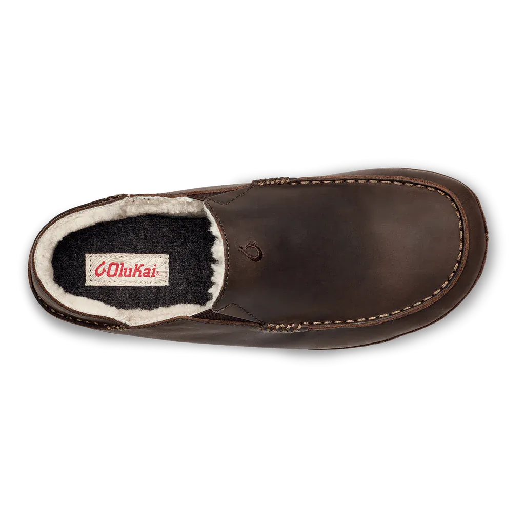 Men's Olukai Moloa Slipper Color: Dark Wood