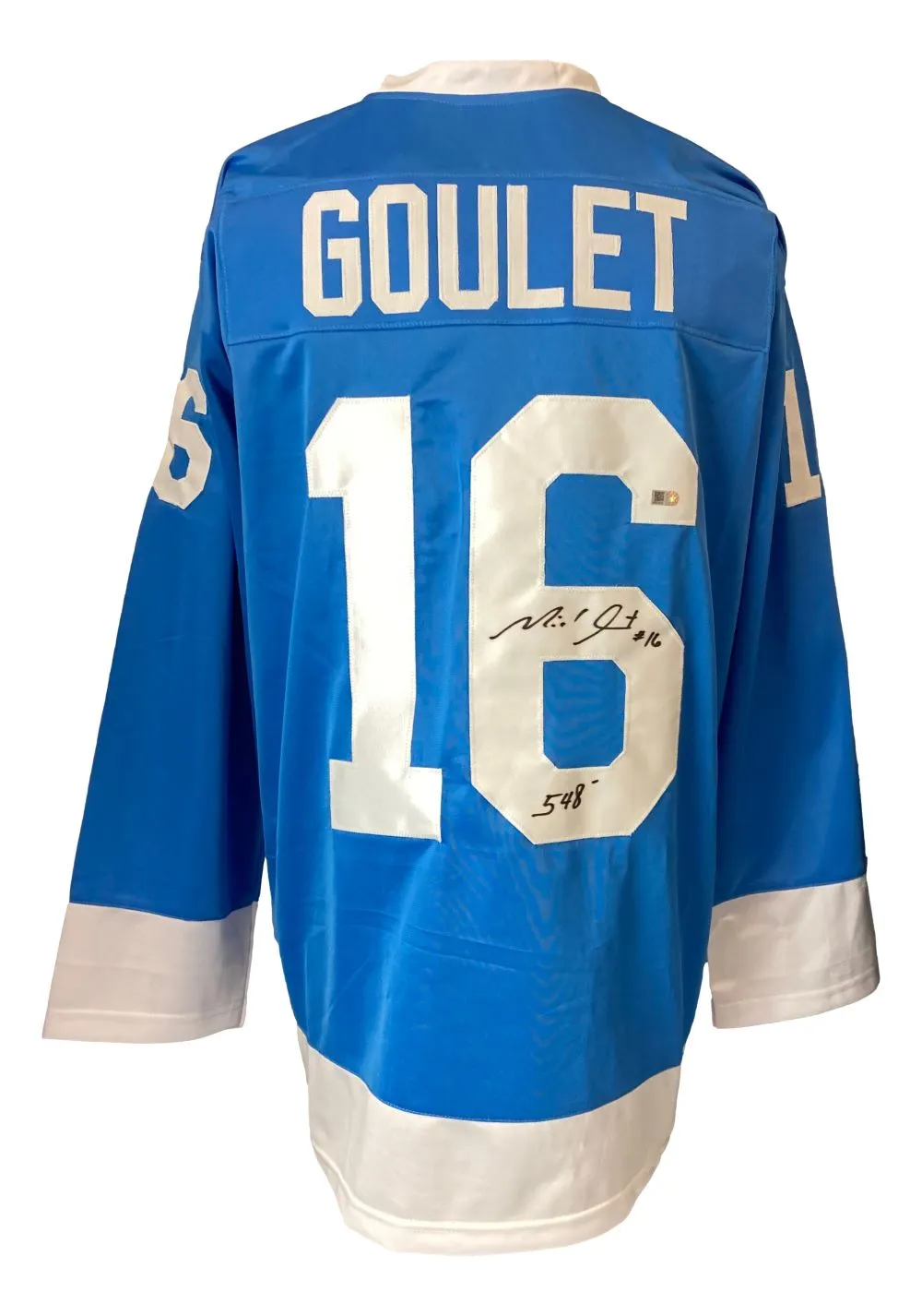 Michel Goulet Quebec Signed Light Blue Hockey Jersey 548 Sports Integrity