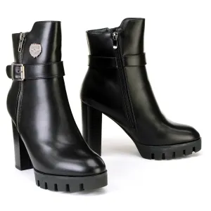 Milwaukee Leather MBL9430 Women's Black Fashion Casual Boots with Side Zipper Entry