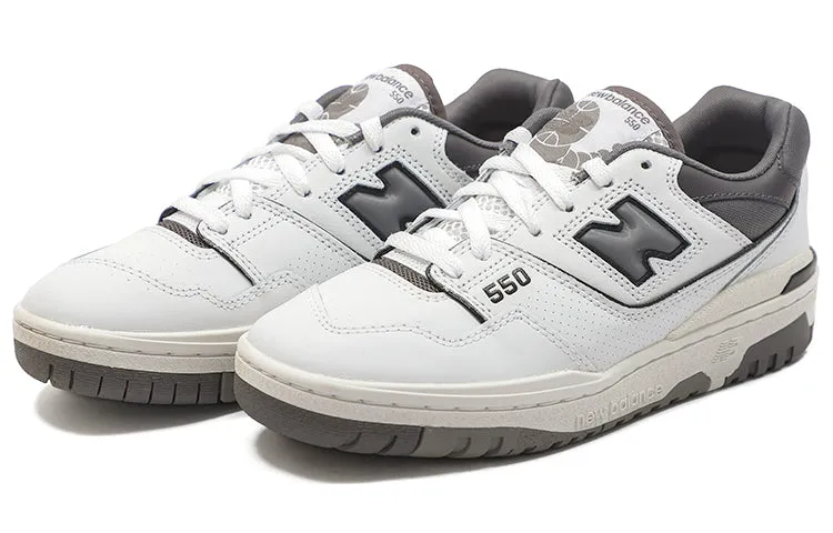 New Balance 550 sneakers, white/gray/dark gray