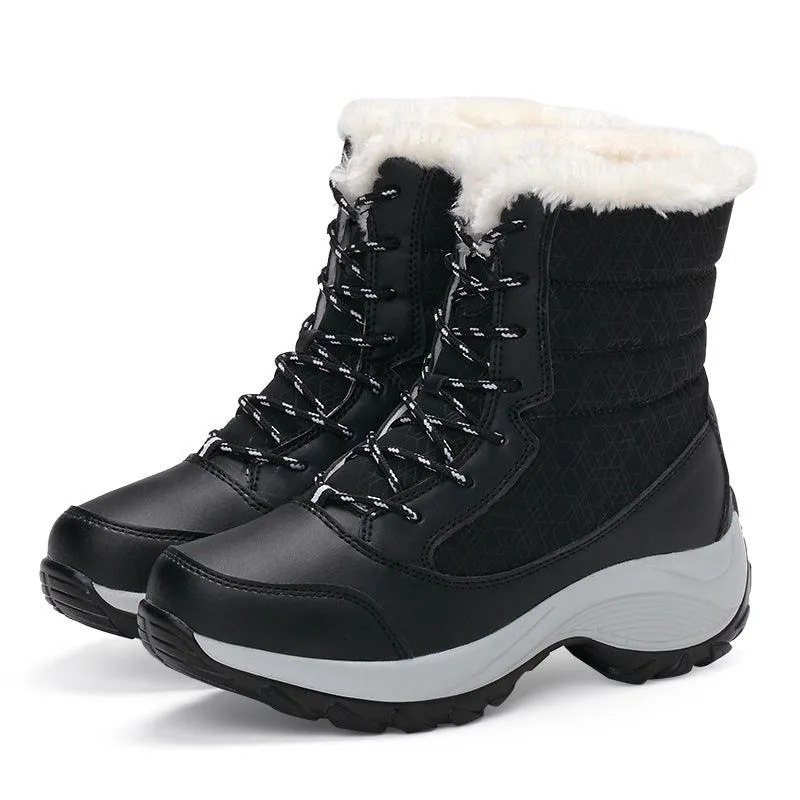 New Fleece-lined High-top Women's Shoes