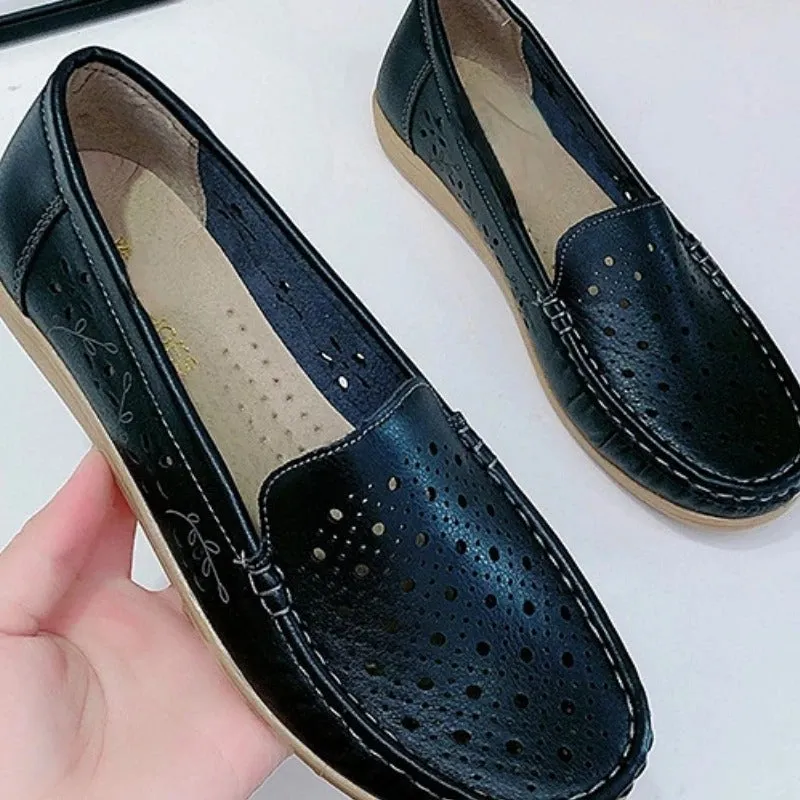 Non-slip Hollow Out Summer Casual Women's Flat Shoes