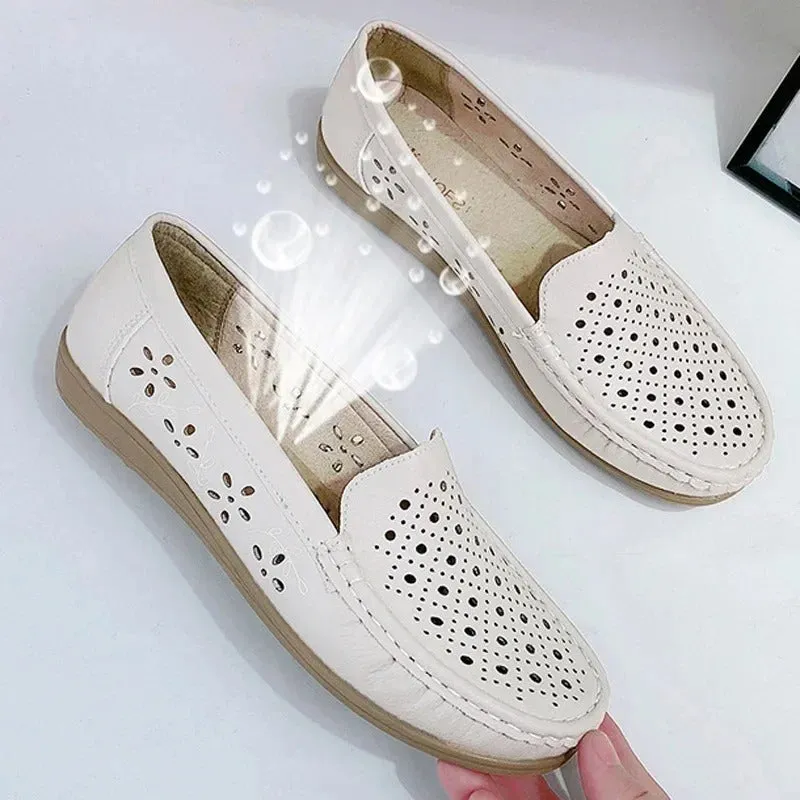 Non-slip Hollow Out Summer Casual Women's Flat Shoes