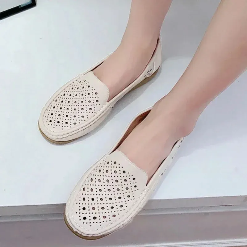 Non-slip Hollow Out Summer Casual Women's Flat Shoes