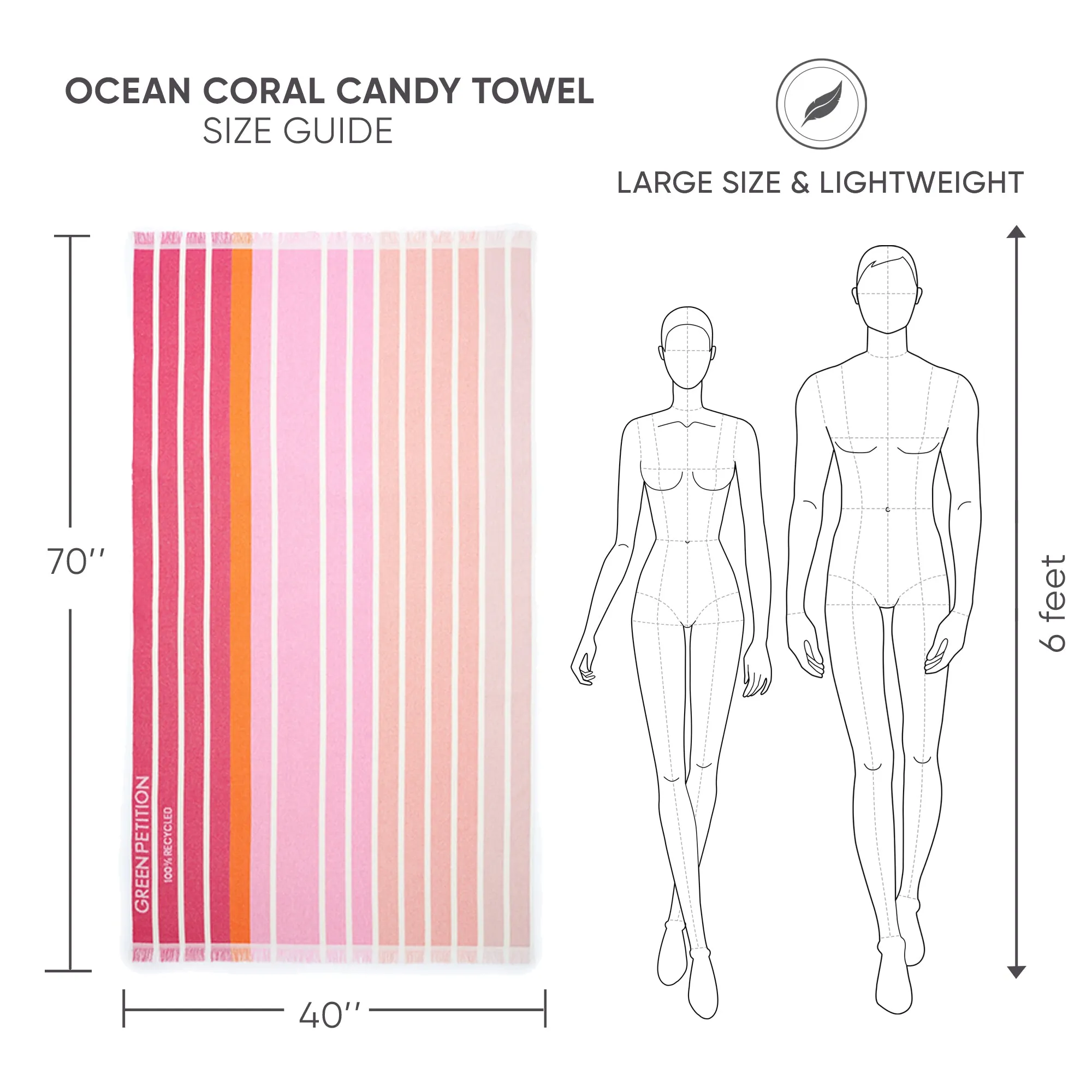 Ocean Coral Candy Beach Towel