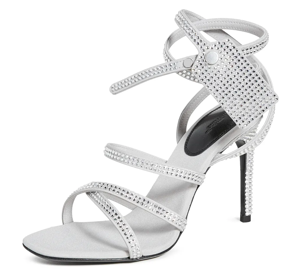 Off-White Gray Calfskin Sandal