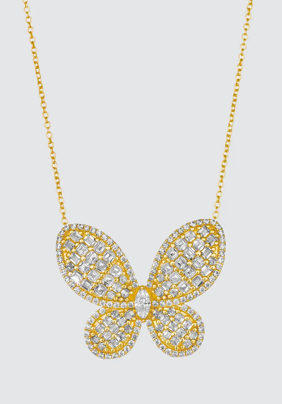 Olivia 80 Large Butterfly Necklace