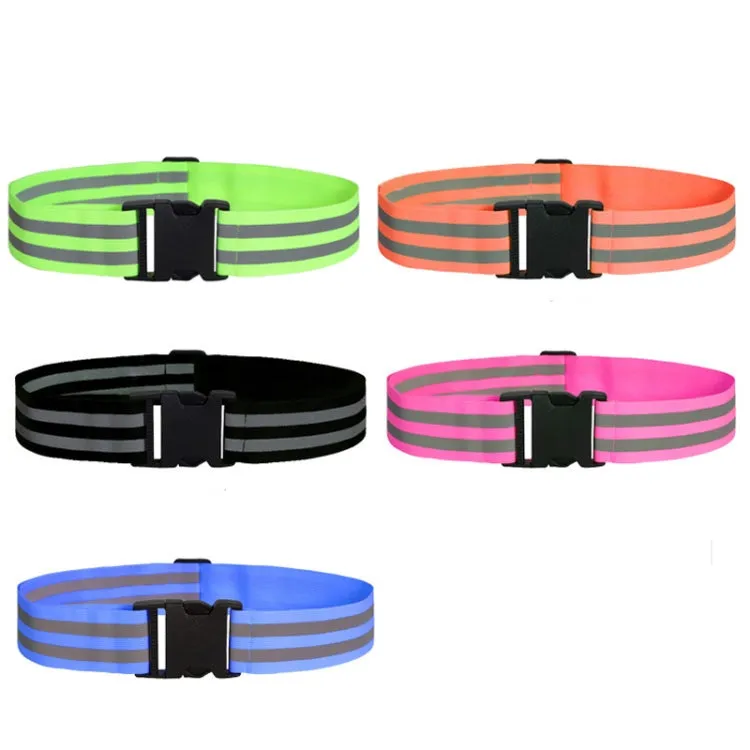 Outdoor Adjustable Night Running And Cycling Reflective Waistband, Specification: 5cm Width(Pink)