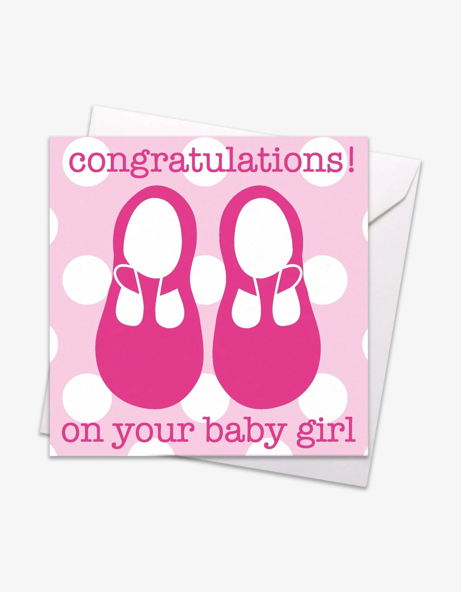 Pink Shoes Baby Card