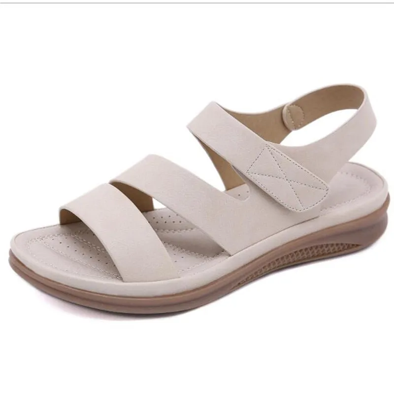 Purpdrank - summer shoes women retro women beach sandals round head slope comfortable light sandals women casual shoes