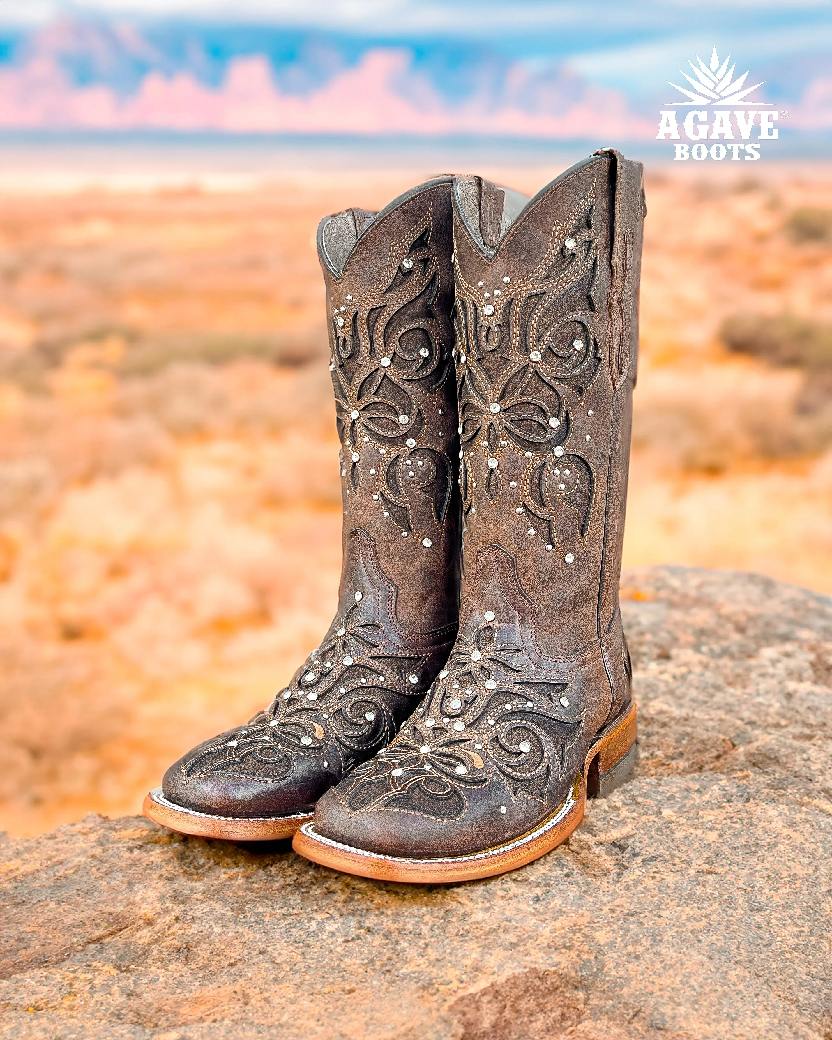 "MIRANDA" | WOMEN SQUARE TOE COWBOY BOOTS