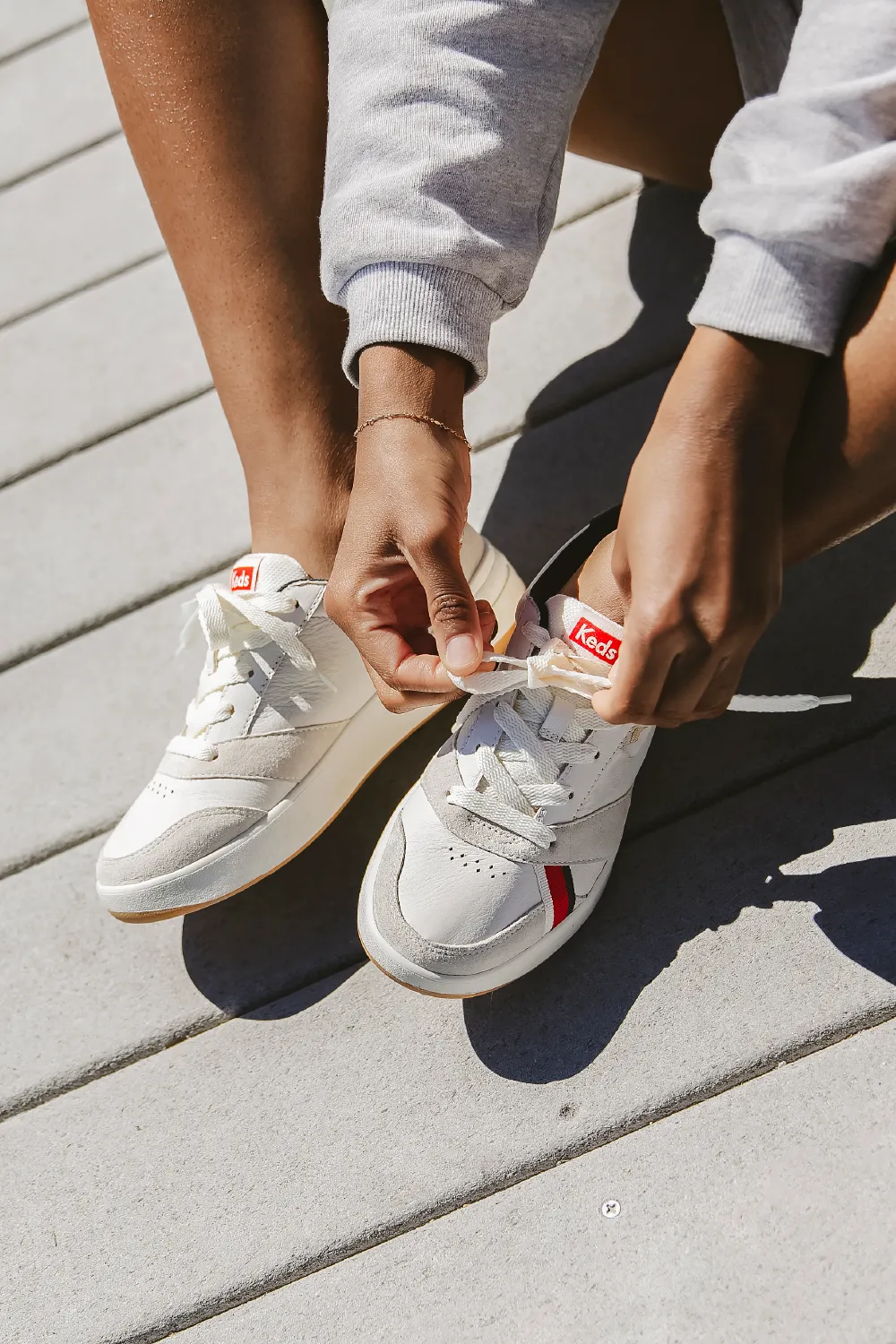 Recreational Habits x Keds Court Sneaker In Red, White, and Blue