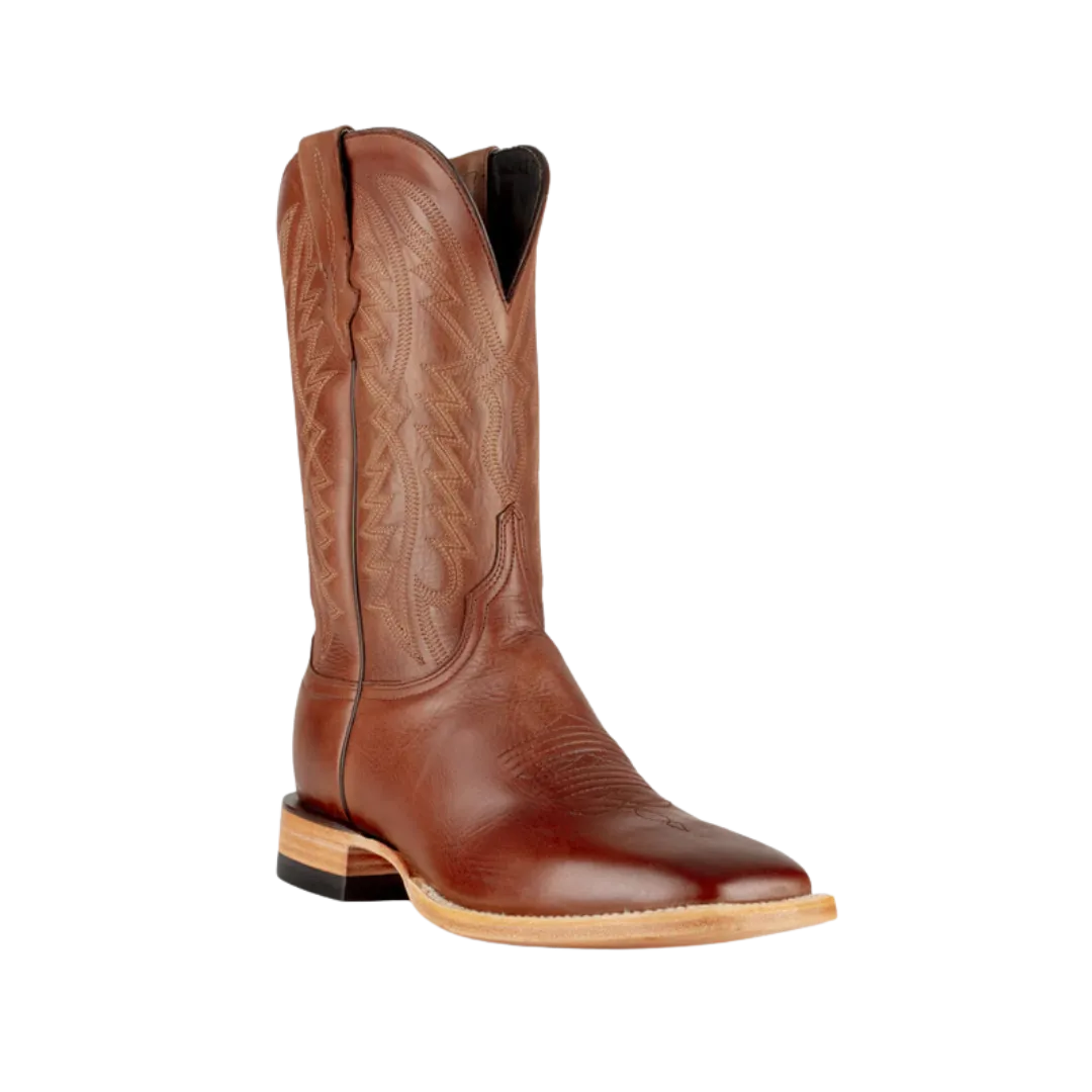 Resistol Men's Harman Western Square Toe Vino Brown Boots