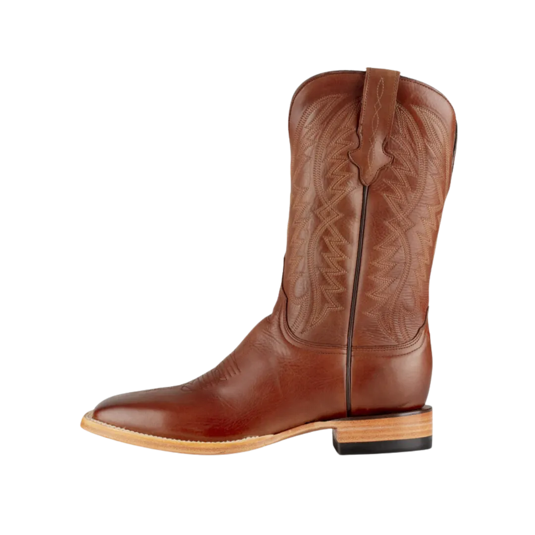 Resistol Men's Harman Western Square Toe Vino Brown Boots