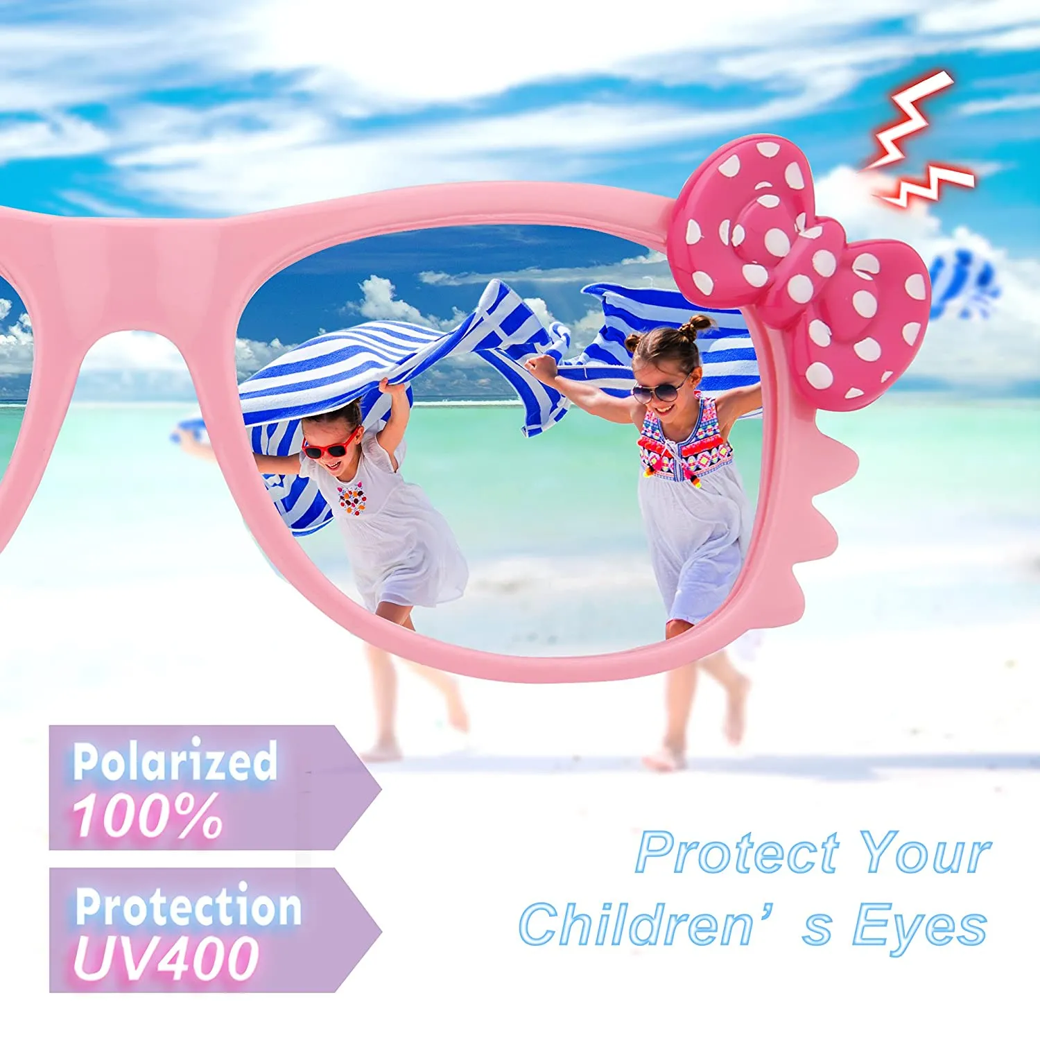 RIVBOS Kids Sunglasses For Girls Polarized