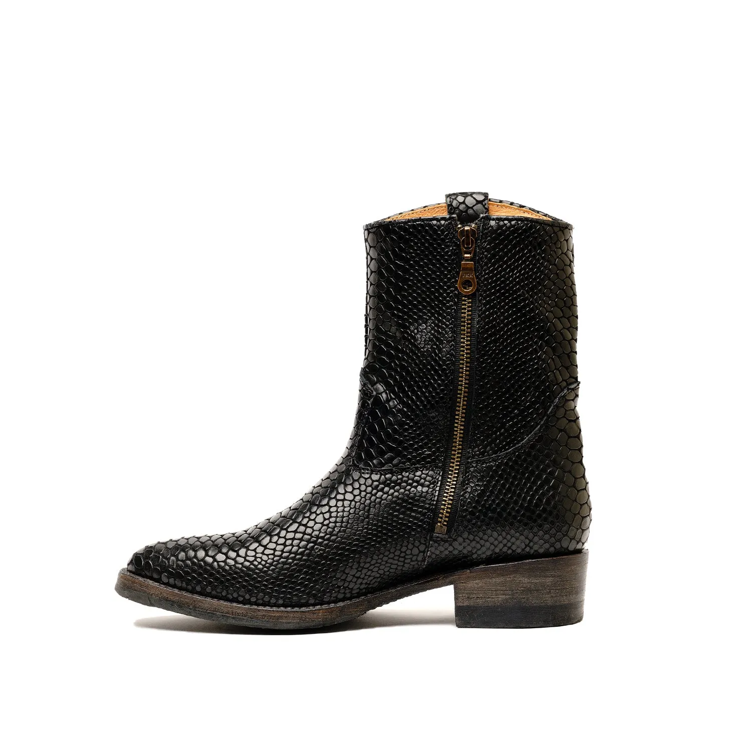 Santa Rosa Brand x Snake Oil Provisions Heartbreaker Boot Black Snake