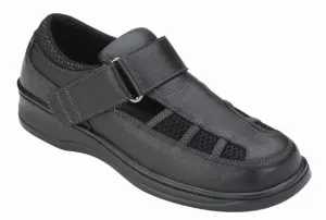 Sarasota Beach Women's Fisherman - Hook & Loop Strap - Diabetic Shoes - Black