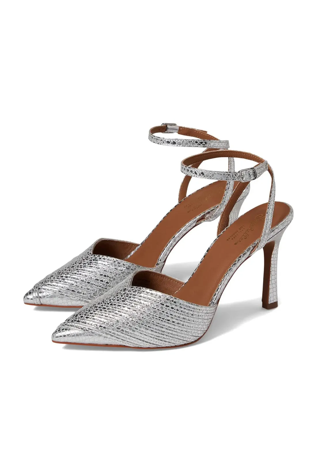 Seychelles On To The Next Heels in Silver Metallic Leather