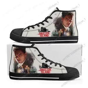 Shutter Island High-Top Canvas Sneakers | Custom Leonardo DiCaprio Fan Shoes