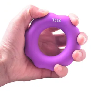 Silicone Finger Marks Grip Device Finger Exercise Grip Ring, Specification: 75LB (Purple)