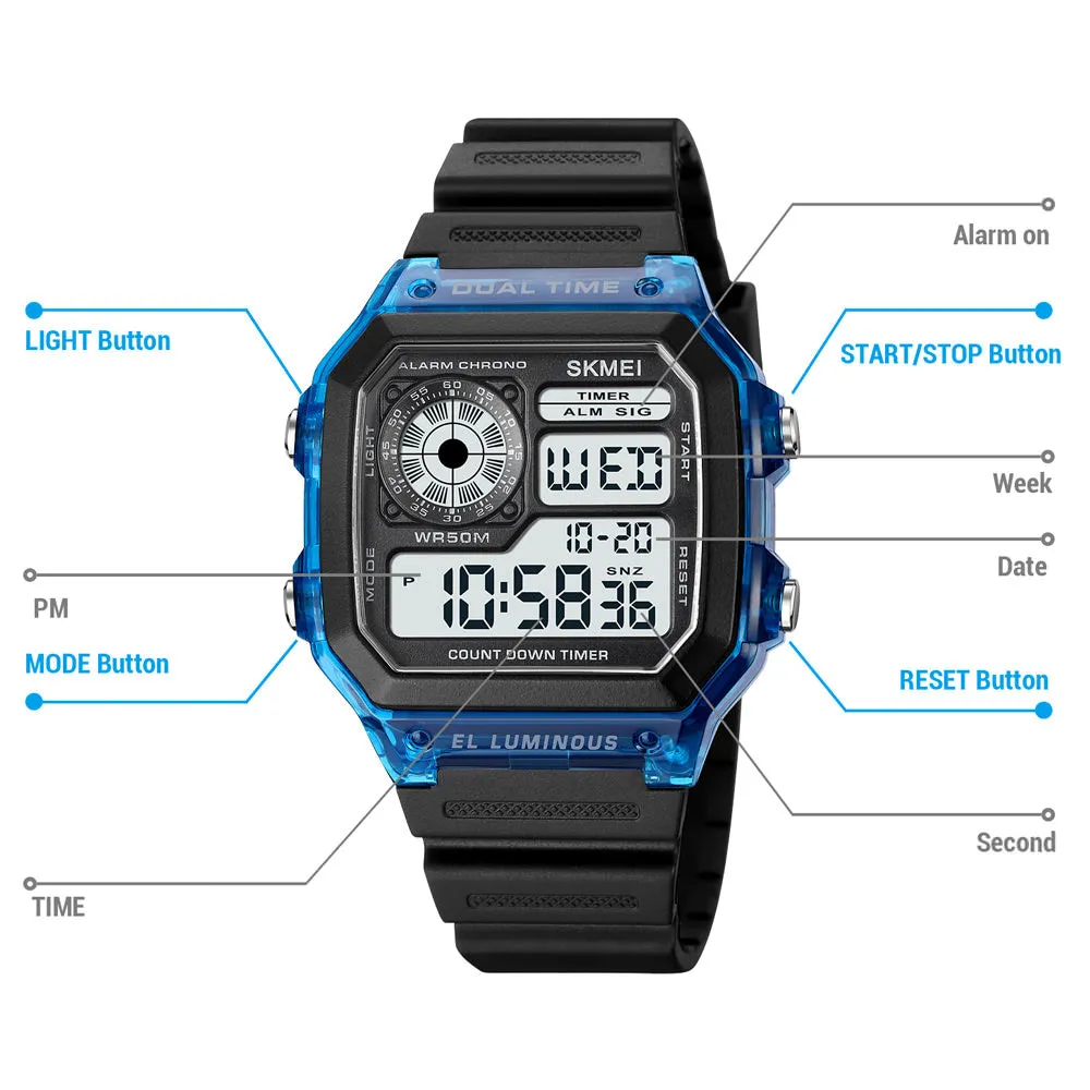 SKMEI 1998 Multifunction Sports Watch for Men w/ 50m Waterproof