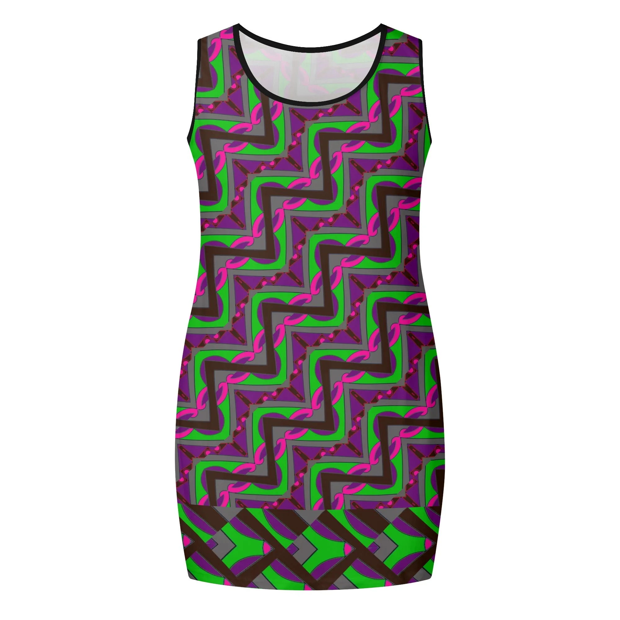 Sling Shot Maze Womens Sleeveless Mini Dress