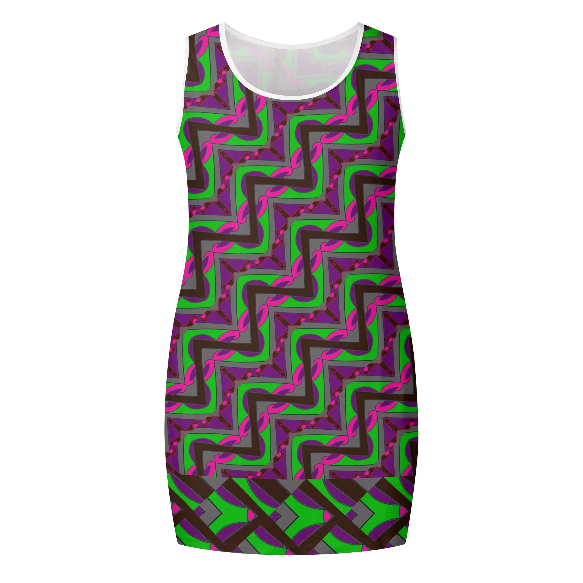 Sling Shot Maze Womens Sleeveless Mini Dress