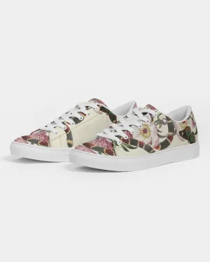 SMF Snake On Flowers Masculine Faux-Leather Sneaker