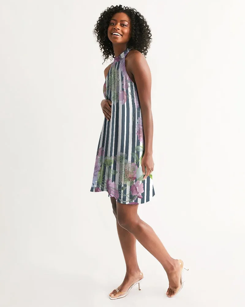 SMF Summer Feminine Halter Dress