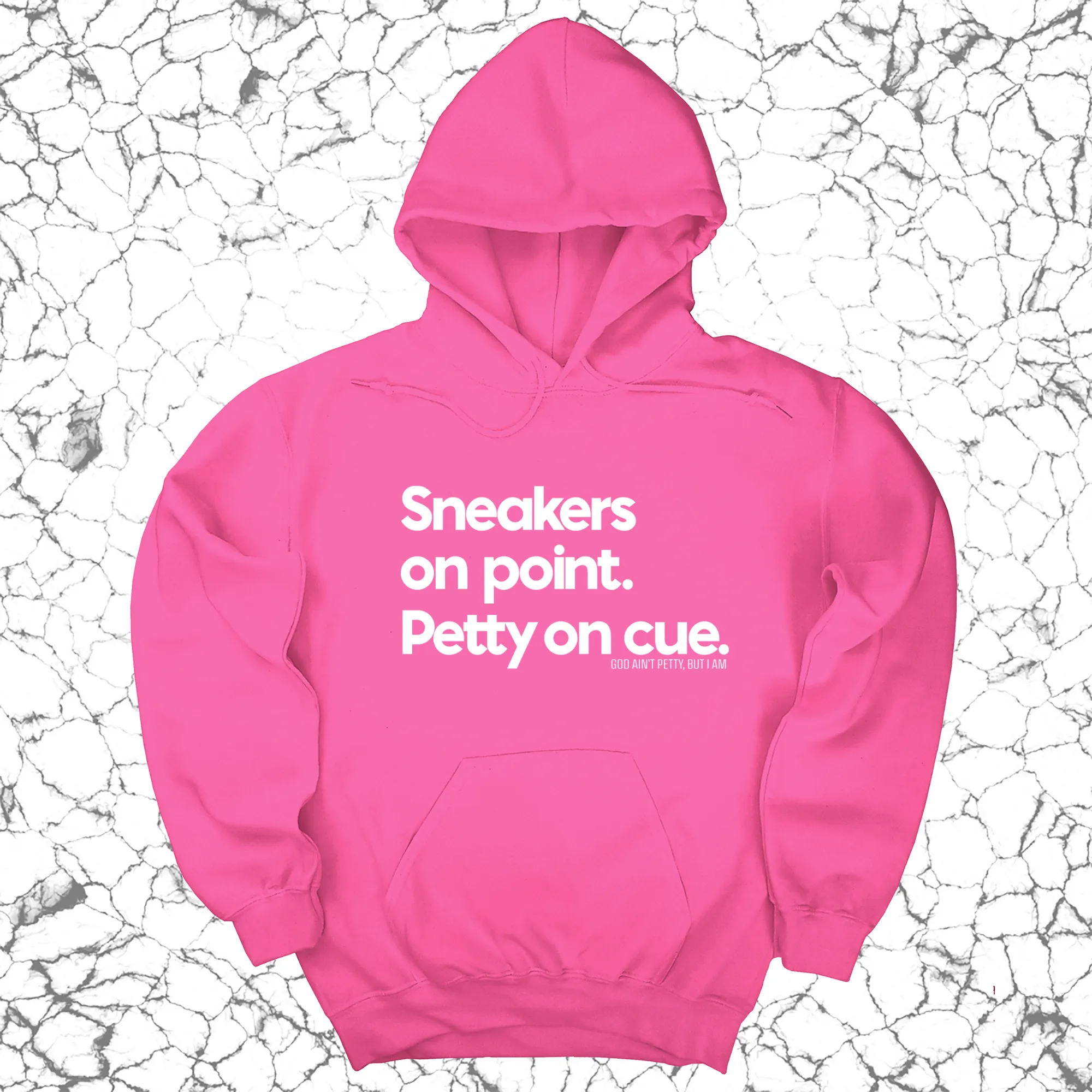 Sneakers on point. Petty On Cue Unisex Hoodie