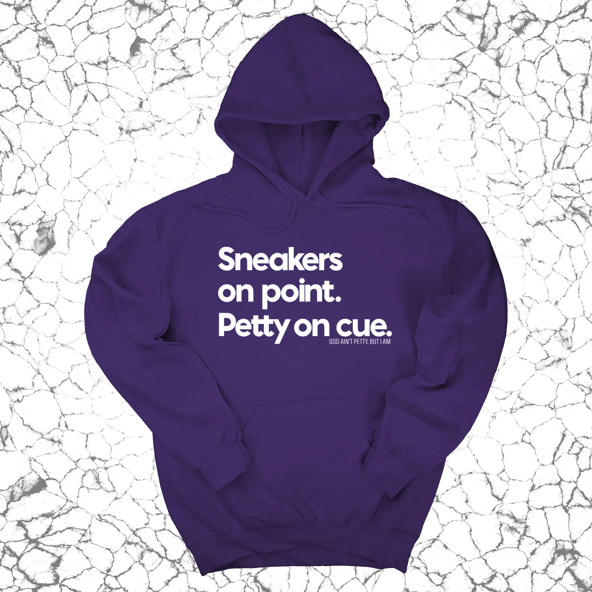 Sneakers on point. Petty On Cue Unisex Hoodie