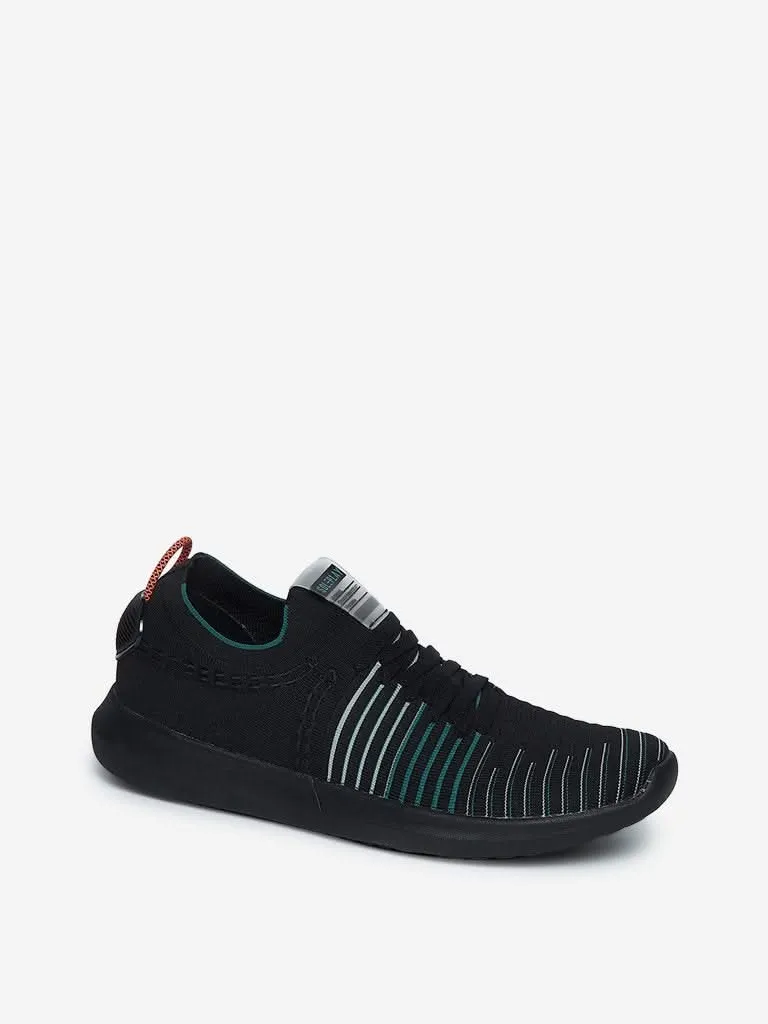 SOLEPLAY Black Rib-Textured Sneakers