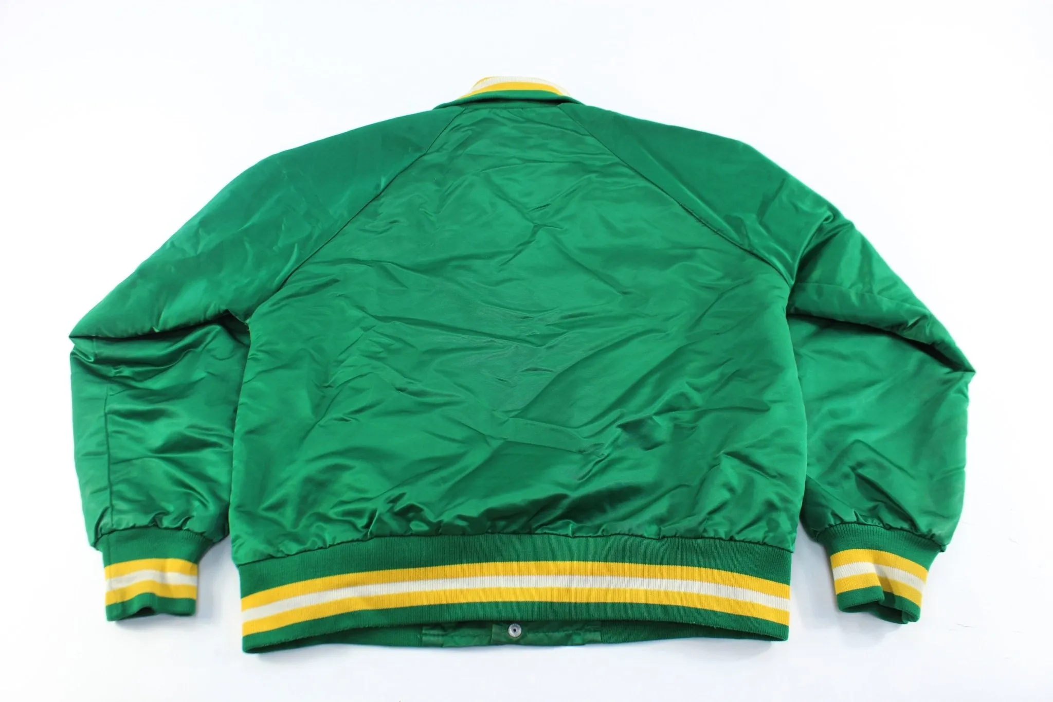 Starter Minnesota North Stars Green & Yellow Bomber Jacket