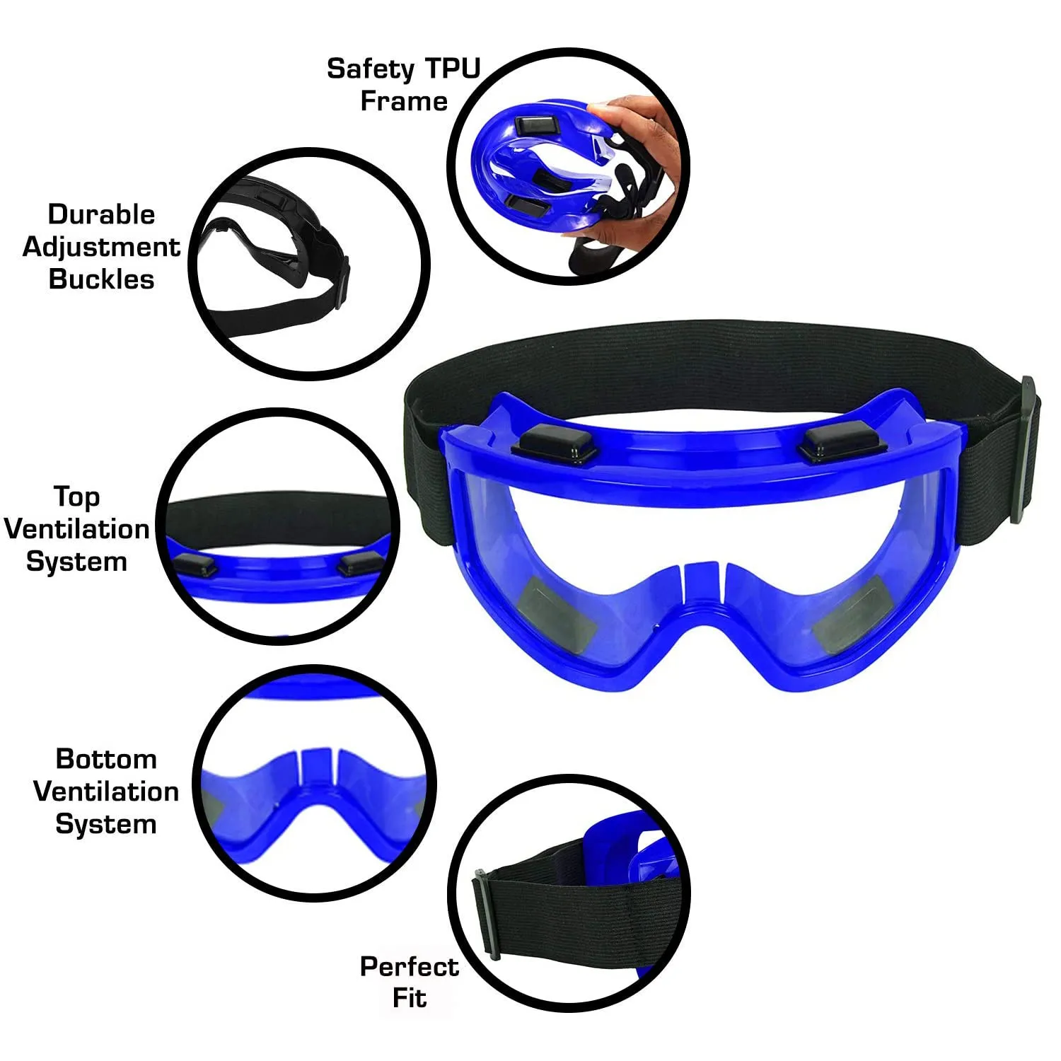 Strauss Offroad Motorcycle/Bike Goggle, (Blue)