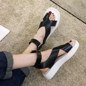 Summer Beach Fashion Cross-strap Flat Sandals