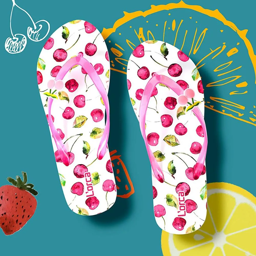 Sweet Summer Fruit Patters Flip Flops Slippers