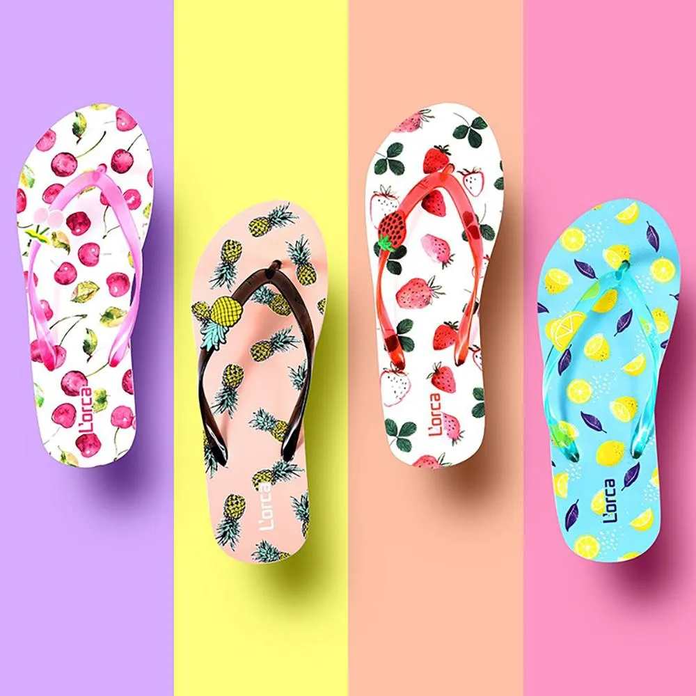 Sweet Summer Fruit Patters Flip Flops Slippers