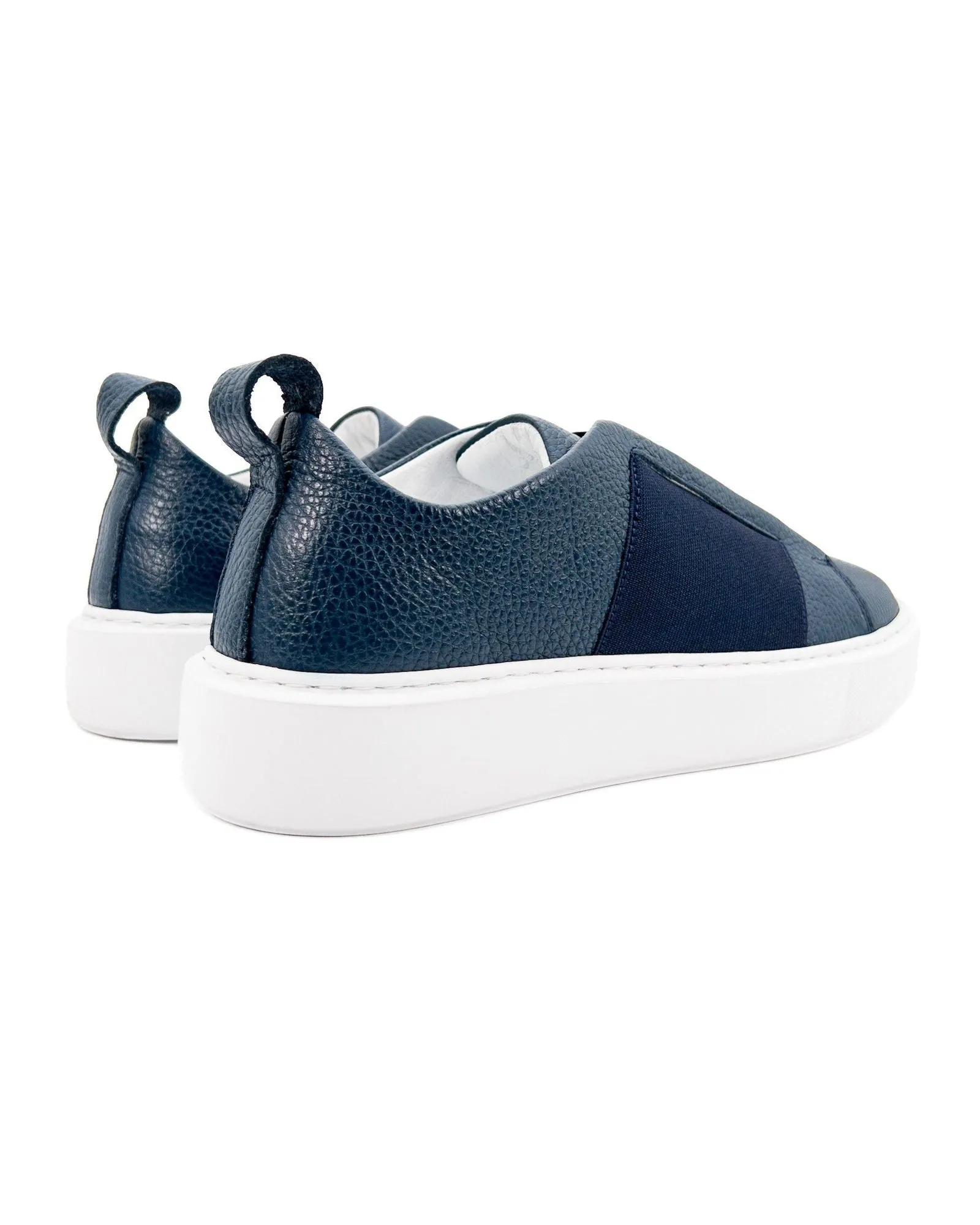 T-Shadow Navy Blue Genuine Leather Sneaker for Men