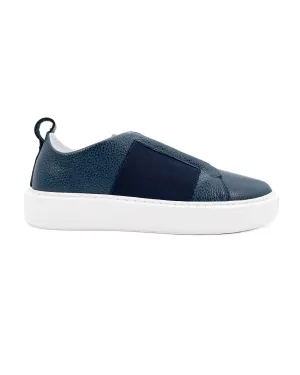 T-Shadow Navy Blue Genuine Leather Sneaker for Men