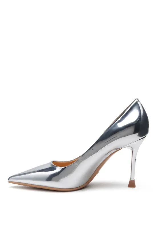 TEEK - POUDRE METALLIC POINTED STILETTOS