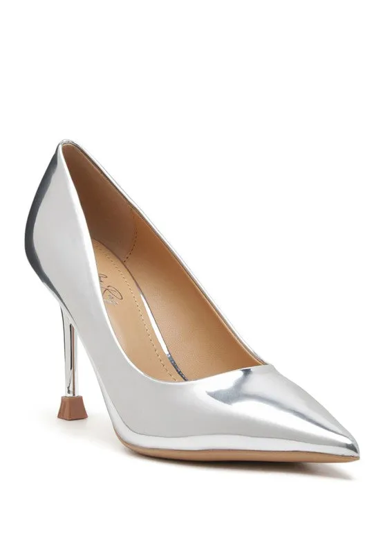 TEEK - POUDRE METALLIC POINTED STILETTOS