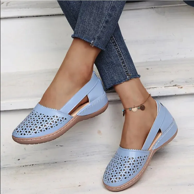 Trendy Leather Retro Non Slip Sole andals