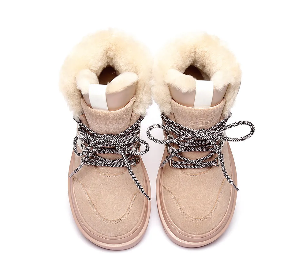 Urban UGG® UGG Boots Women Sheepskin Wool Lace Up Vicki