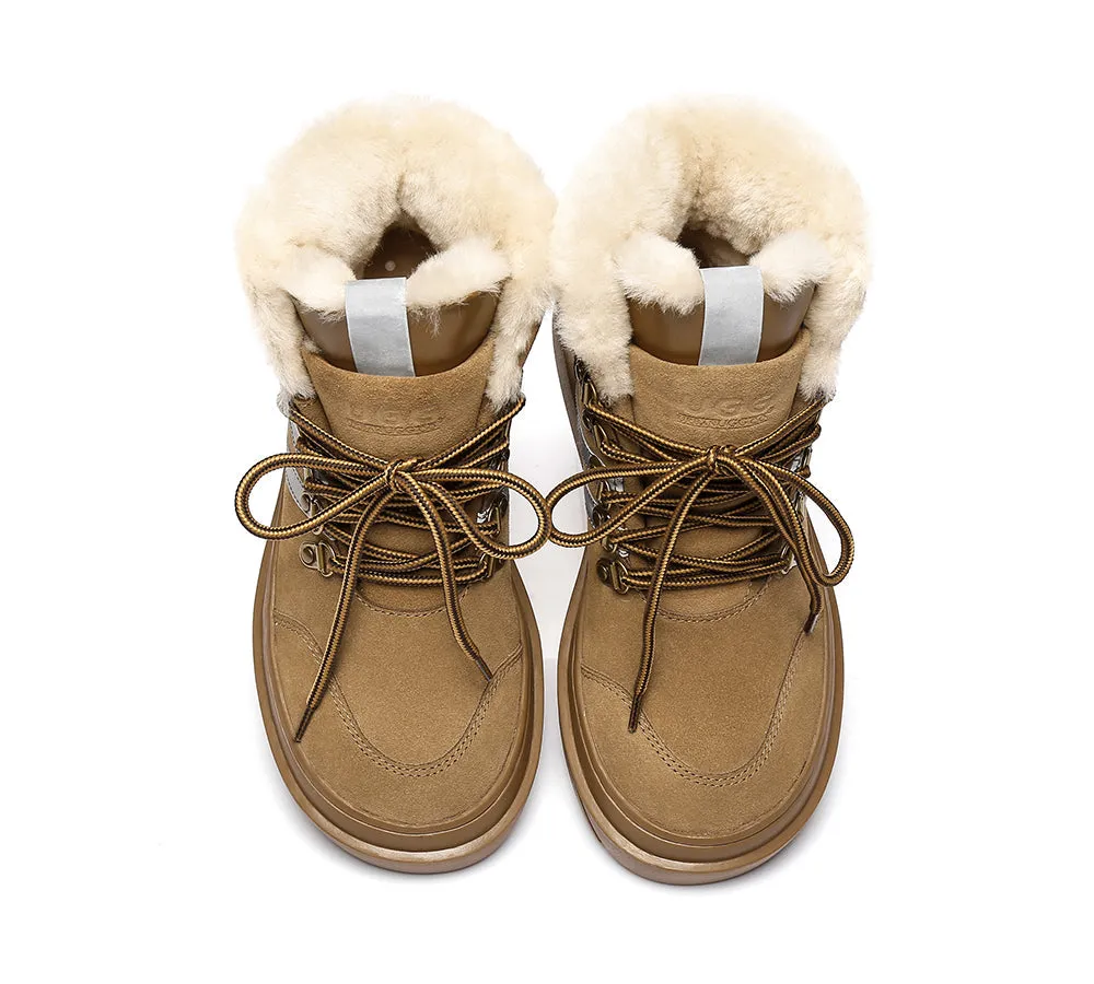 Urban UGG® UGG Boots Women Sheepskin Wool Lace Up Vicki