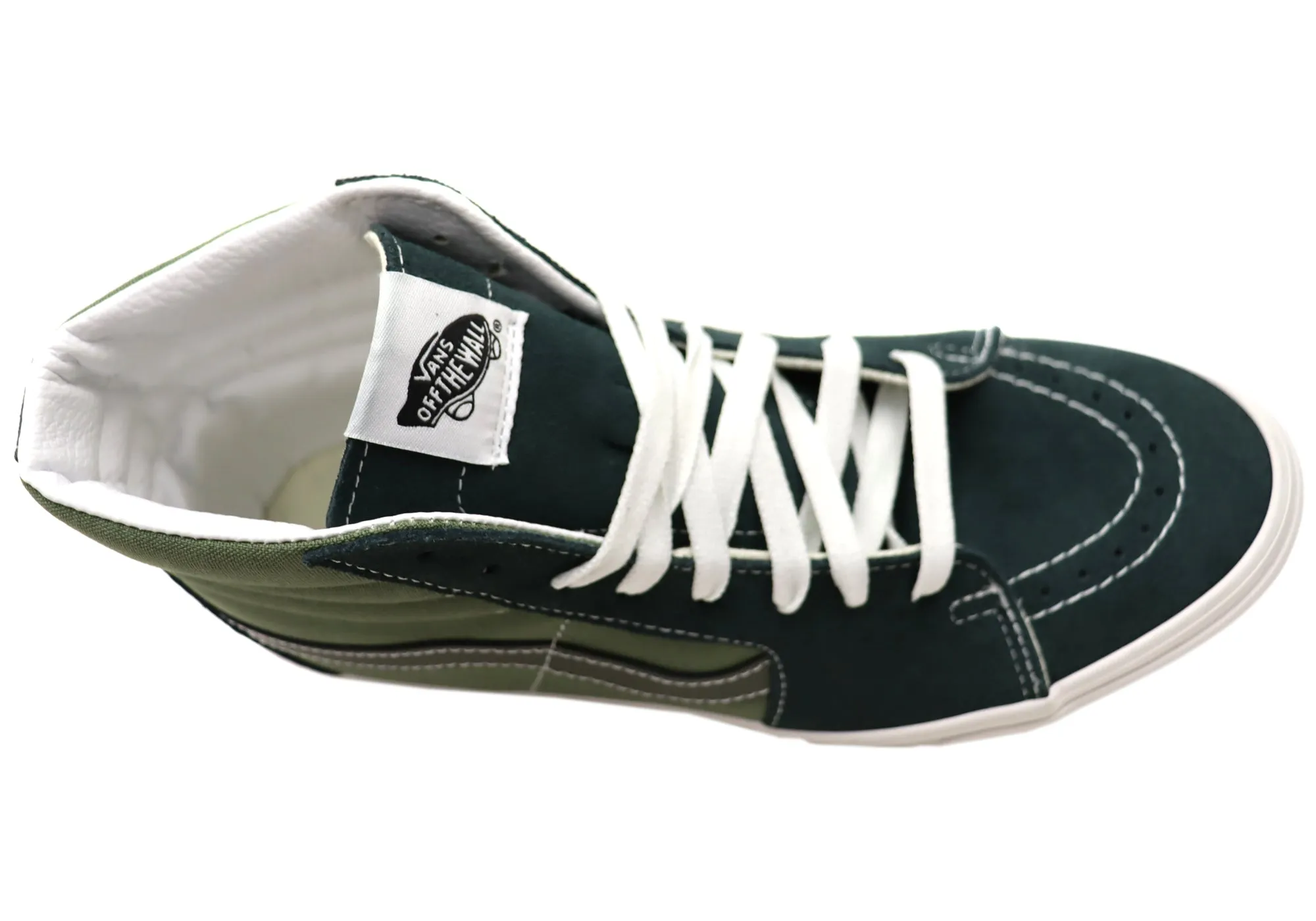 Vans Mens SK8 HI Tri Tone Green Hi Top Sneakers