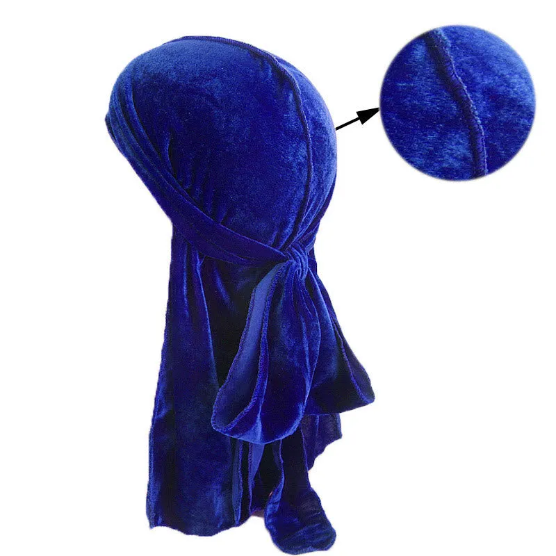 Velvet Durag Doo Head Wrap Bandana Soft Cap Unisex Mens Womens Wrap