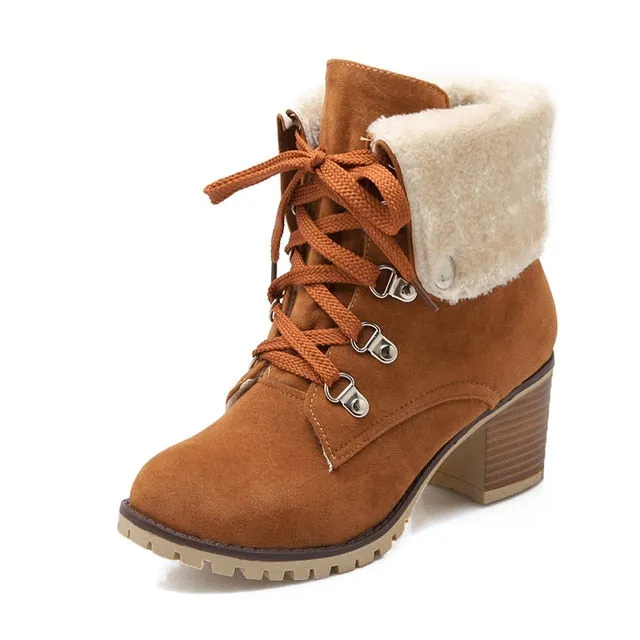 Warm Fur Winter Martin Ankle Boots